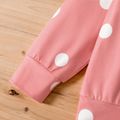 2-piece Toddler Girl Polka dots/Stars Print Long Raglan Sleeve Top and Elasticized Pants Set Pink