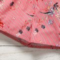 Toddler Girl Floral Print Stripe Button Design Halter Romper Jumpsuit Shorts REDWHITE