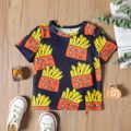 Toddler Boy Casual Fast Food Print Short-sleeve Tee royalblue image 1