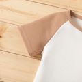 2-piece Toddler Boy Waffle Colorblock Raglan Sleeve Tee and Solid Color Shorts Set Brown image 5