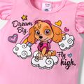 PAW Patrol 2-piece Toddler Girl Flutter-sleeve Pink Cotton Tee and Letter Heart Print Skirt Set Pink