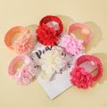 2-pack Pure Color Big Floral Headband Hair Accessories for Girls (Without Paper Card) Color-A