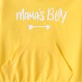 2pcs Baby Boy Letter Print Colorblock Long-sleeve Hoodie and Pants Set Ginger