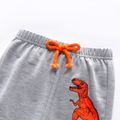 Toddler Boy Letter Dinosaur Print Elasticized Pants Light Grey