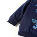 Toddler Boy Letter Dinosaur Print Casual Pullover Sweatshirt royalblue