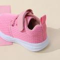 Toddler / Kid Velcro Strap Mesh Breathable Pink Sneakers Pink image 3