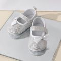 Baby / Toddler Bow Decor Velcro Sequin Prewalker Shoes Princess Shoes Silver image 1