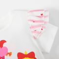 Baby Shark 2-piece Toddler Girl Love and Heart Print Tee and Skirt Set Pink