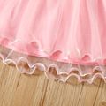 Toddler Girl Lettuce Trim Elasticized Mesh Skirt Pink