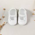Baby / Toddler Wavy Edge Bow Design Soft Sole Prewalker Shoes White