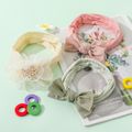3-pack Net Yarn Big Flower and Bow Wide Headband Hair Accessories for Girls Multi-color image 3