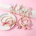 5-pack Floral Bow Decor Headband Hair Accessories for Girls Pink image 3