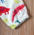 Kid Girl Colorful Dinosaur Print Zipper Hooded ( Layering Tee in NOT inluded) White