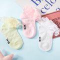 calzini in puro colore per bambina / bambino / bambino con finiture in pizzo Bianco image 5