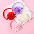 2-pack Pure Color Big Floral Headband Hair Accessories for Girls (Without Paper Card) Color-A image 5