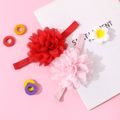 2-pack Pure Color Big Floral Headband Hair Accessories for Girls (Without Paper Card) Color-A image 1