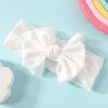 Hollow Out Bow Stretchy Headband for Girls White image 1