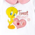 Looney Tunes 2-piece Toddler Girl Tweety Heart Tee and Allover Bell Trousers Set PinkyWhite