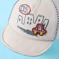 Baby / Toddler Cartoon Car Embroidered Short Brim Baseball Cap White