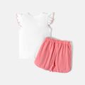 PAW Patrol 2-piece Toddler Girl Skye Rainbow Cotton Tee and Shorts Set White