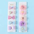 5-pack Multicolor Doll Hair Clips Bow Hair Clips Hair Accessories for Girls Light Red