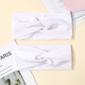 2-pack Pure Color Twist Headband Hair Accessories for Mom and Me White