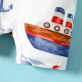 Baby Girl All Over Ship Print Short-sleeve Romper Colorful