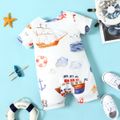 Baby Girl All Over Ship Print Short-sleeve Romper Colorful image 2