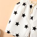 Toddler Boy Casual Stars Print Elasticized Shorts White