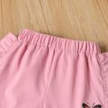 Toddler Girl Butterfly Print Ruffled Elasticized Shorts Pink