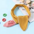 Kids Double-sided Pure Color Scarf Necktie Yellow