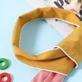 Kids Double-sided Pure Color Scarf Necktie Yellow image 2