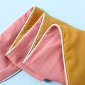 Kids Double-sided Pure Color Scarf Necktie Yellow image 4