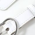 Cinturón de hebilla de corazón hueco en forma de corazón de moda infantil Blanco