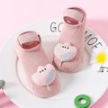 Baby / Toddler Cartoon Three-dimensional Doll Elastic Strap Non-slip Glue Floor Socks Pink