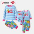 Care Bears Mommy and Me Stripe and Love Top and Allover Pants Set BLUEWHITE