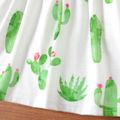 Baby Girl All Over Cactus Print Sleeveless Tank Dress greenwhite