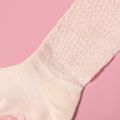 meias antiderrapantes com babados para bebês / crianças Rosa image 5