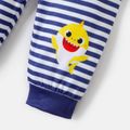 Baby Shark 2-piece Baby Siblings Valentine's Day Bodysuit and Stripe Pants Set Dark blue/White/Red