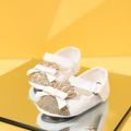 Baby / Toddler Sequin Crown Bow Prewalker Shoes White