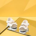 Baby / Toddler Sequin Crown Bow Prewalker Shoes White