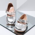 Toddler / Kid Wavy Edge Floral Velcro Flat Mary Jane Shoes Silver image 2