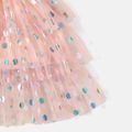 PAW Patrol Toddler Girl Cotton Ruffled Polka dots Layered Mesh Splice Sleeveless Dress Pink image 4