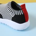 Toddler / Kid Striped Flying Woven Breathable Sock Sneakers Black / Gray image 5