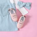 Toddler Bowknot Back Decor Non-slip LED Sneakers Pink image 2