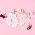 Baby-/Kleinkind-Kirsch-Blumengrafik-Salatbesatz-Mesh-Socken weiß image 4