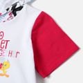 Looney Tunes 2-piece Kid Girl Colorblock Hooded Tee and Heart Allover Shorts Set ColorBlock