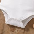 Baby Boy/Girl 95% Cotton Short-sleeve Bear & Letter Print Romper White