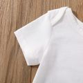 Baby Boy/Girl 95% Cotton Short-sleeve Bear & Letter Print Romper White