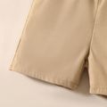 Toddler Boy Solid Fashionable Brown or Green or Blue Shorts LightBrown image 4